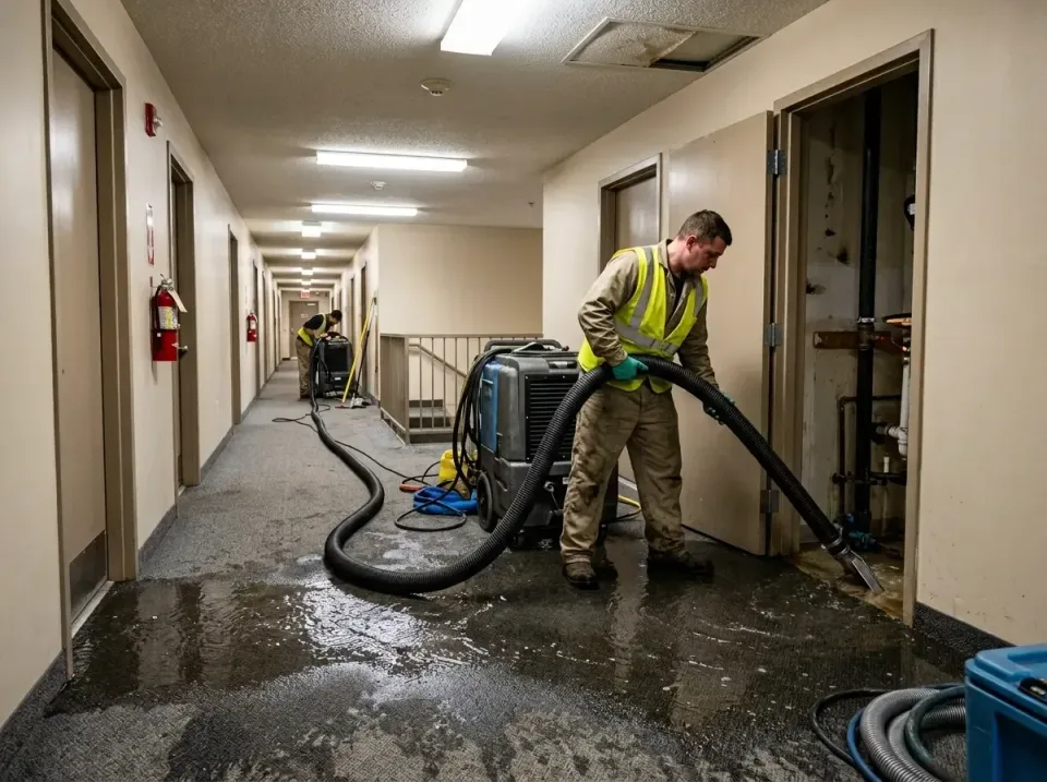 multi-unit-apartment-hallway-f-005 — frequently asked questions, Emergency Burst Pipe Water Extraction & Removal in Clay Cen…